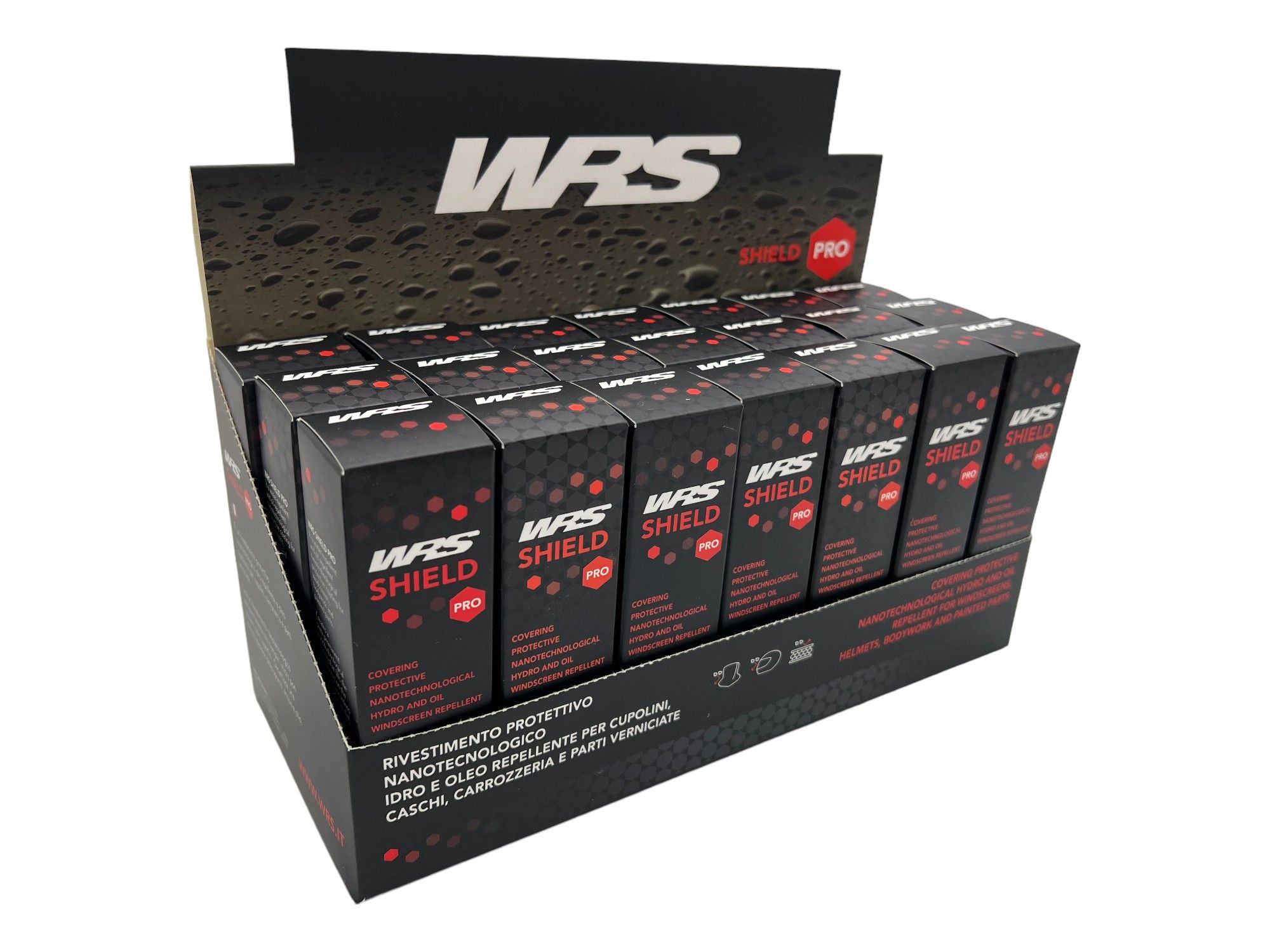 WRS SHIELD PROTECTIVE NANO COATING FOR WINDSCREENS AND VISORS BOX 21 PIECES