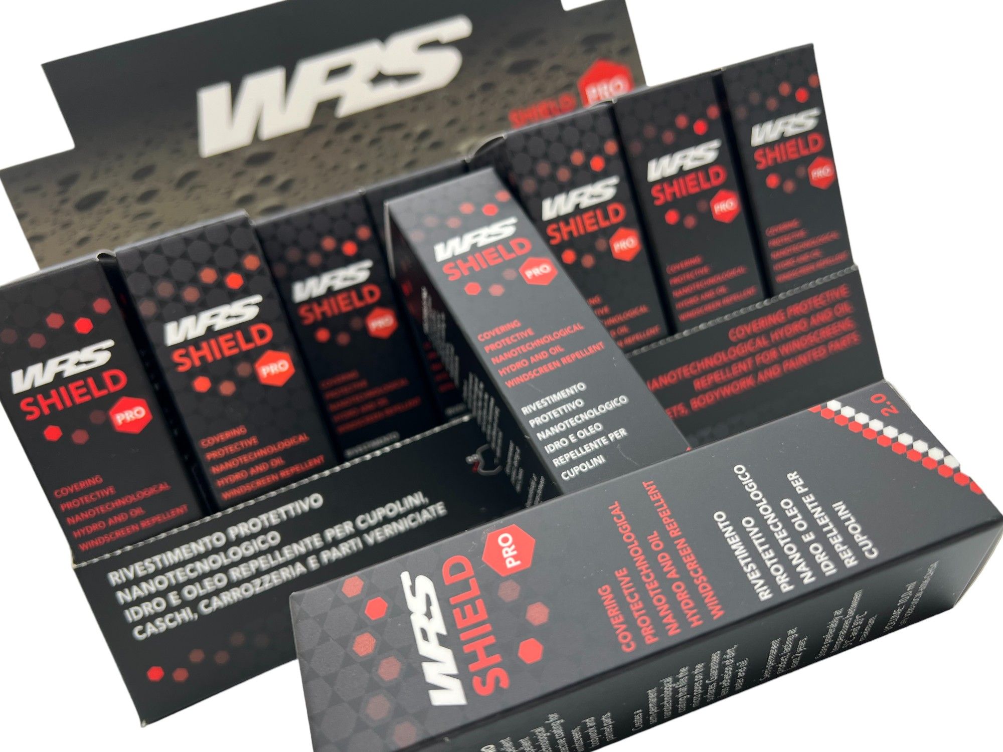 WRS SHIELD PROTECTIVE NANO COATING FOR WINDSCREENS AND VISORS BOX 21 PIECES