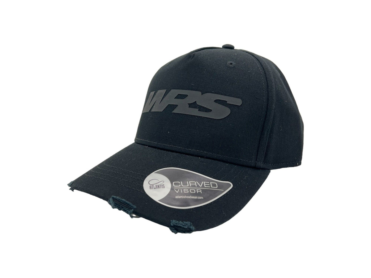 WRS ORIGINAL CAP WITH VISOR BLACK TORN EFFECT