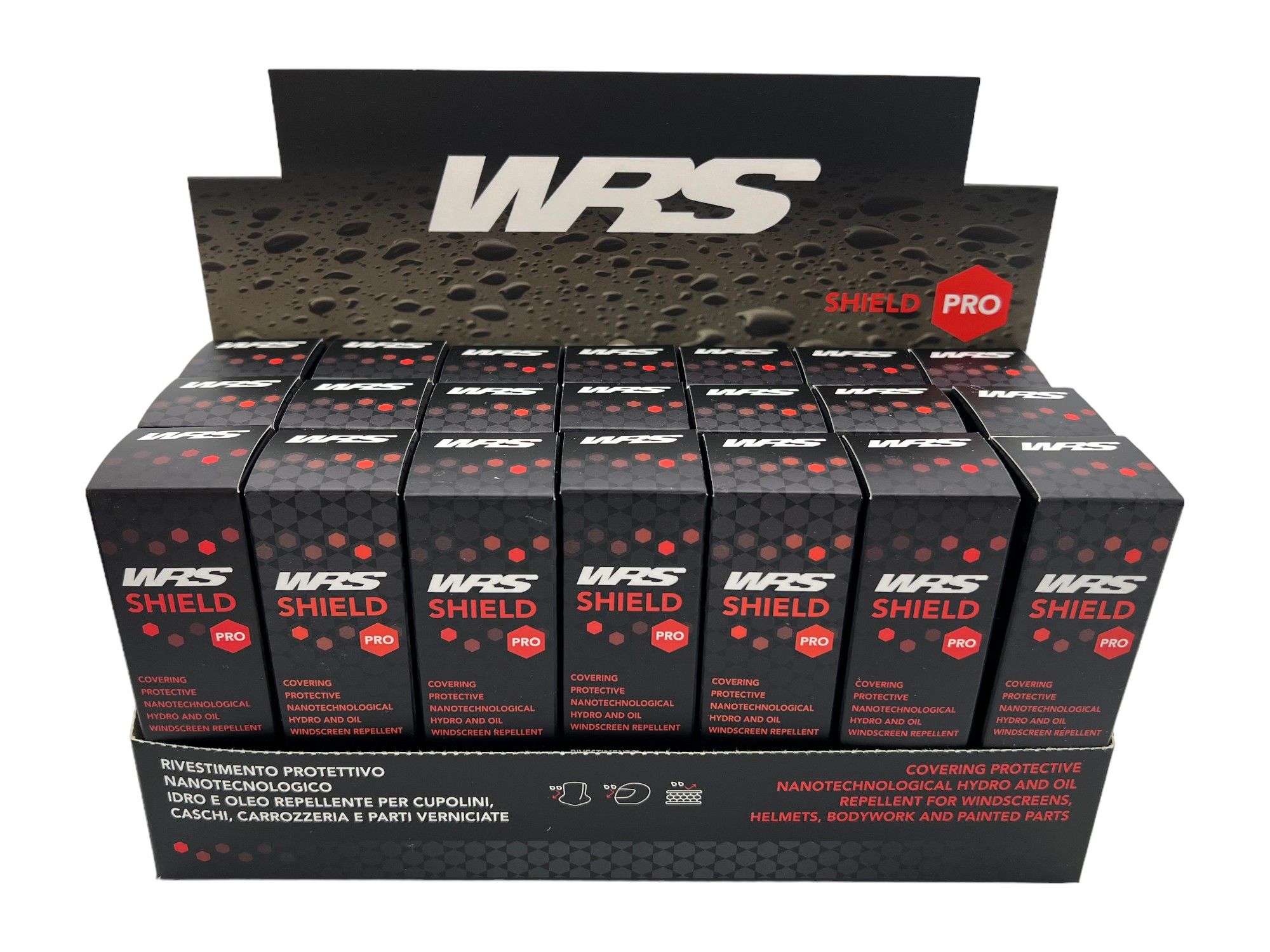 WRS SHIELD PROTECTIVE NANO COATING FOR WINDSCREENS AND VISORS BOX 21 PIECES