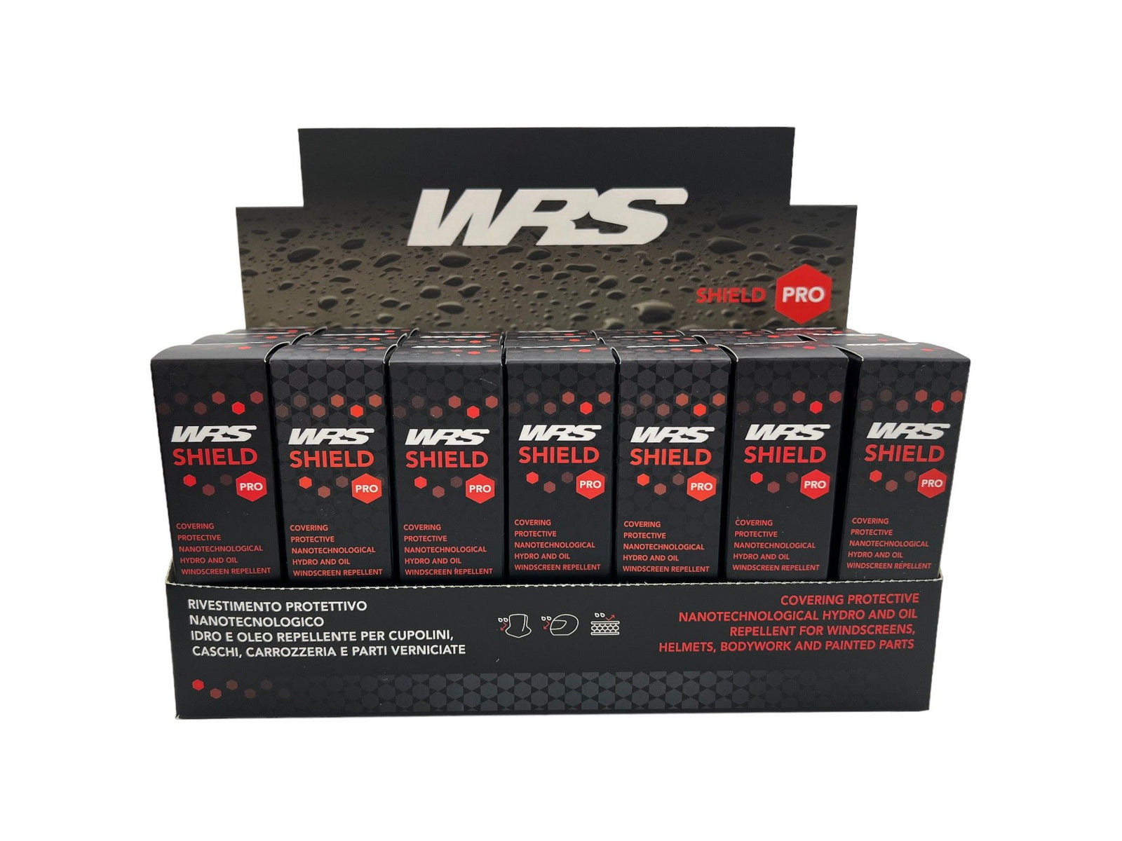 WRS SHIELD PROTECTIVE NANO COATING FOR WINDSCREENS AND VISORS BOX 21 PIECES