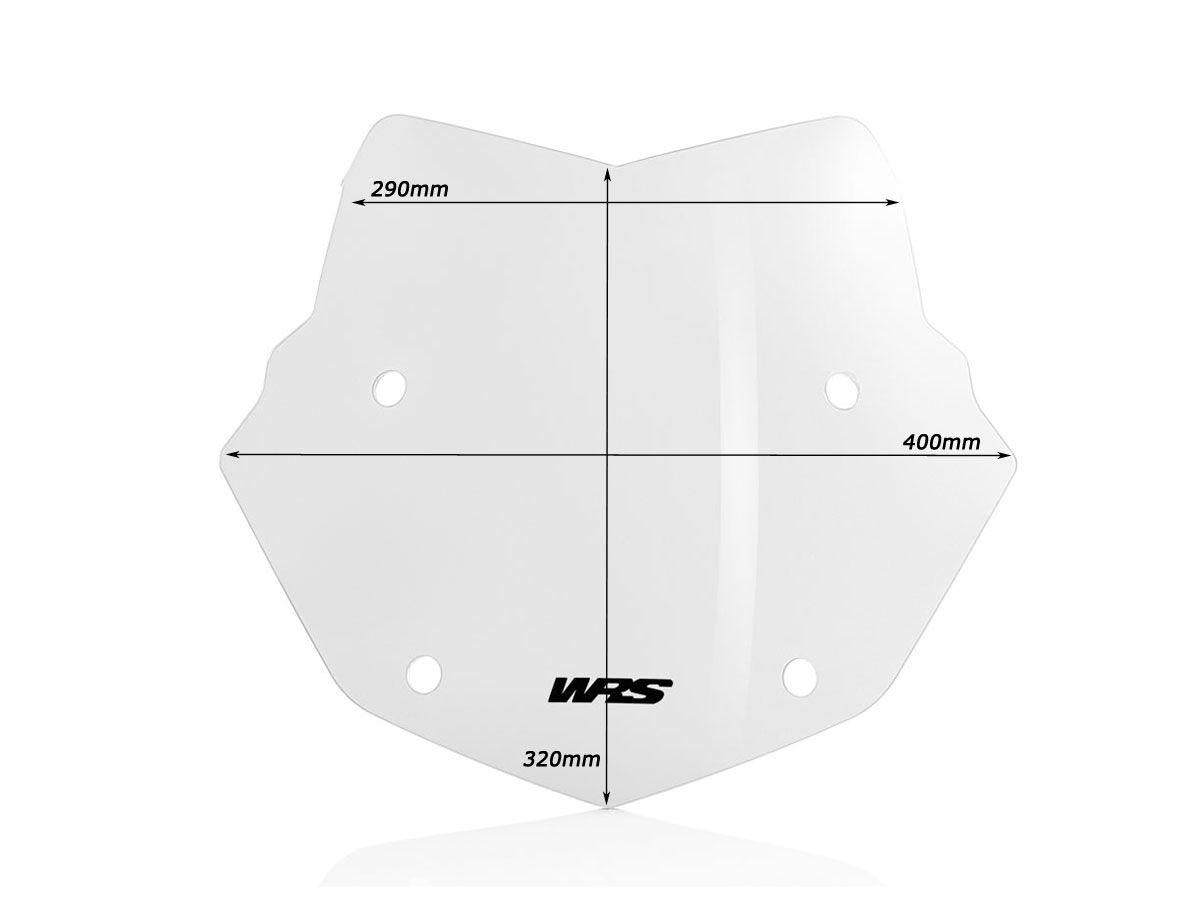 WRS RALLY WINDSCREEN EVO BMW R 1200 GS/ADV 2004-2012 (Led light)